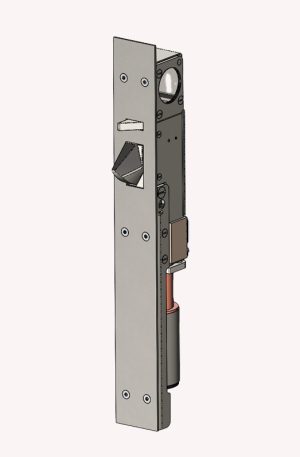 This image depicts a rendering for a WLS-1300 series electromechanical narrow jam lock, this may not be 100% accurate to the end product.