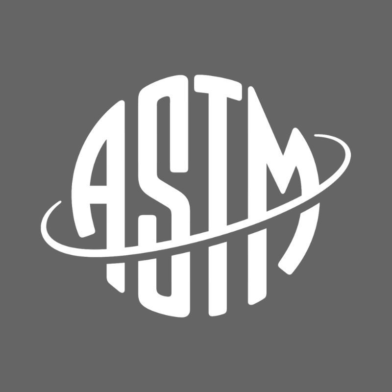 This image depicts ASTM's logo. ASTM is standard creating and testing organization.